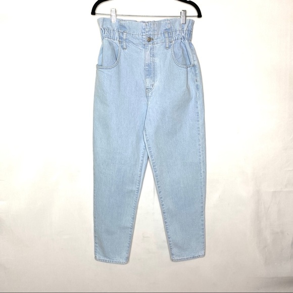 MADEWELL 90"s Paperbag Mom Jeans High Elastic Waist 27 - Picture 3 of 10